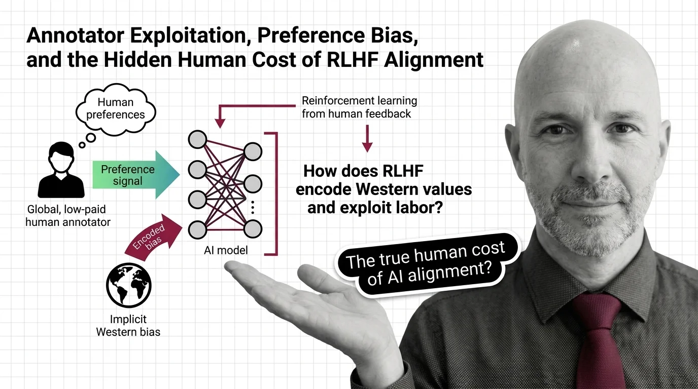 Silhouetted hands reaching toward a glowing preference matrix that maps human judgment to machine values