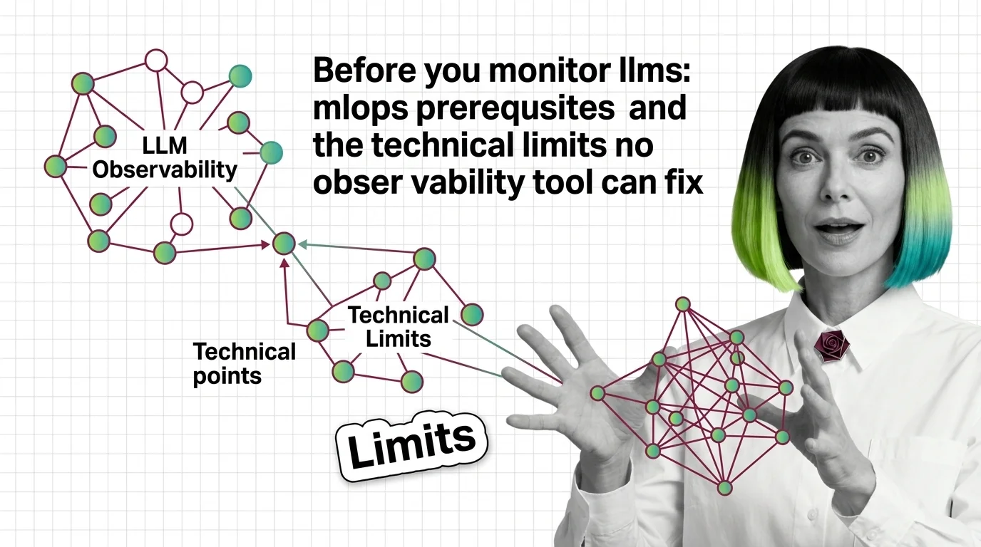 MONA analyzing a split monitoring dashboard — structured logs on one side, an unresolvable hallucination trace on the other