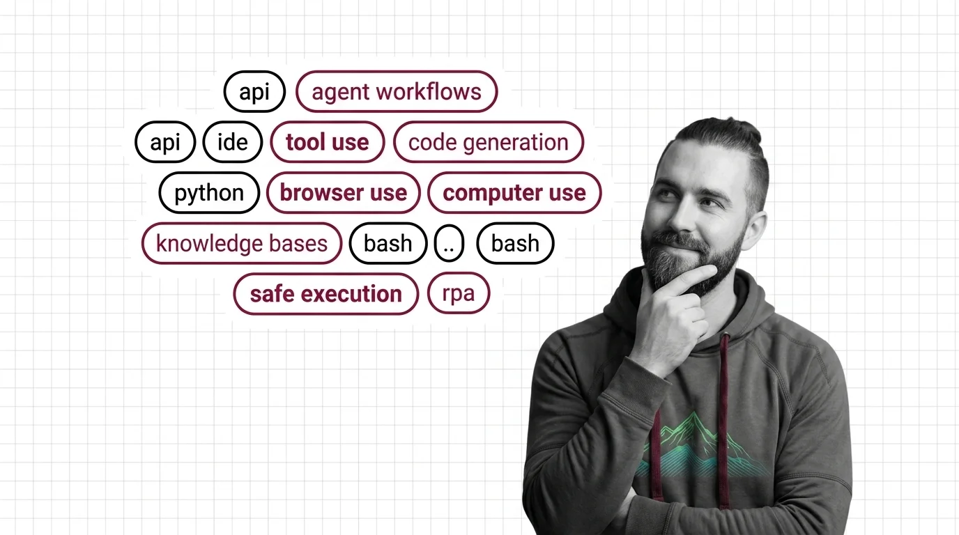 Backend dev mapping engineering instincts onto agent capabilities: code execution, browser control, retrieval, orchestration