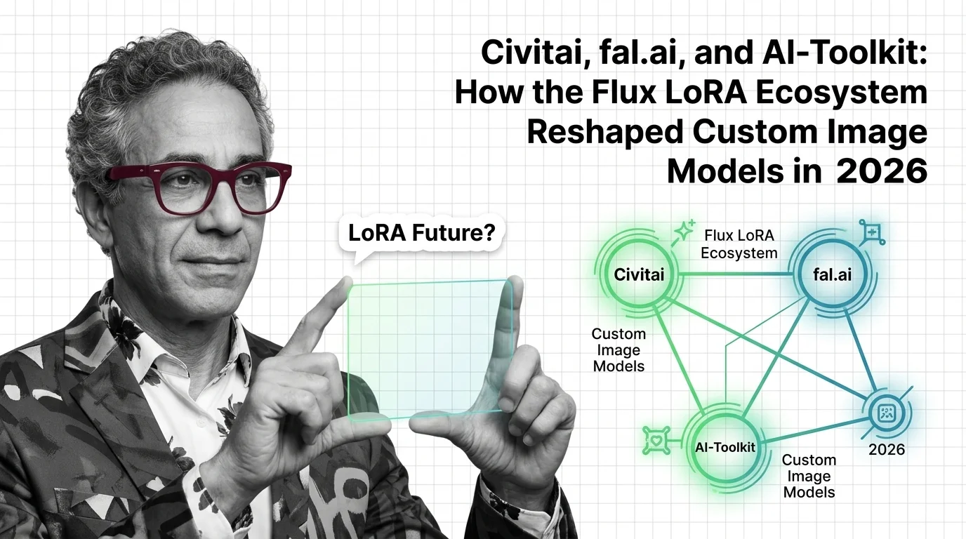 Stack diagram of 2026 Flux LoRA training platforms across marketplace, API, and open-source layers