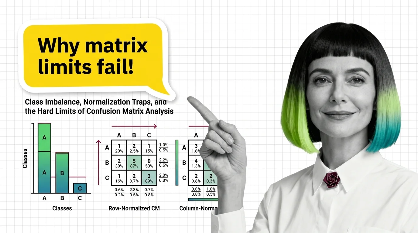Balanced and imbalanced confusion matrix grids revealing hidden failure patterns in classification metrics