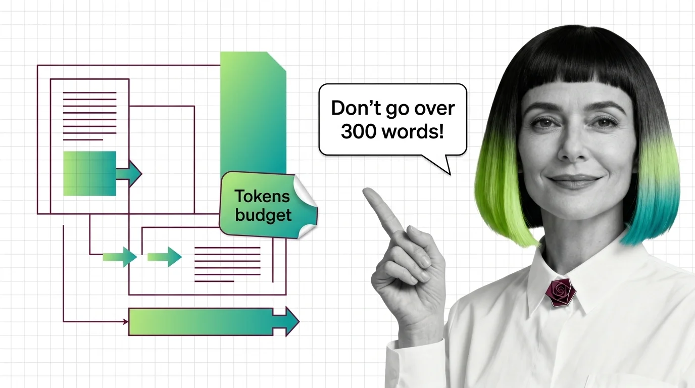 Abstract diagram of attention weight distribution across a token sequence showing strong edges at boundaries and a fading