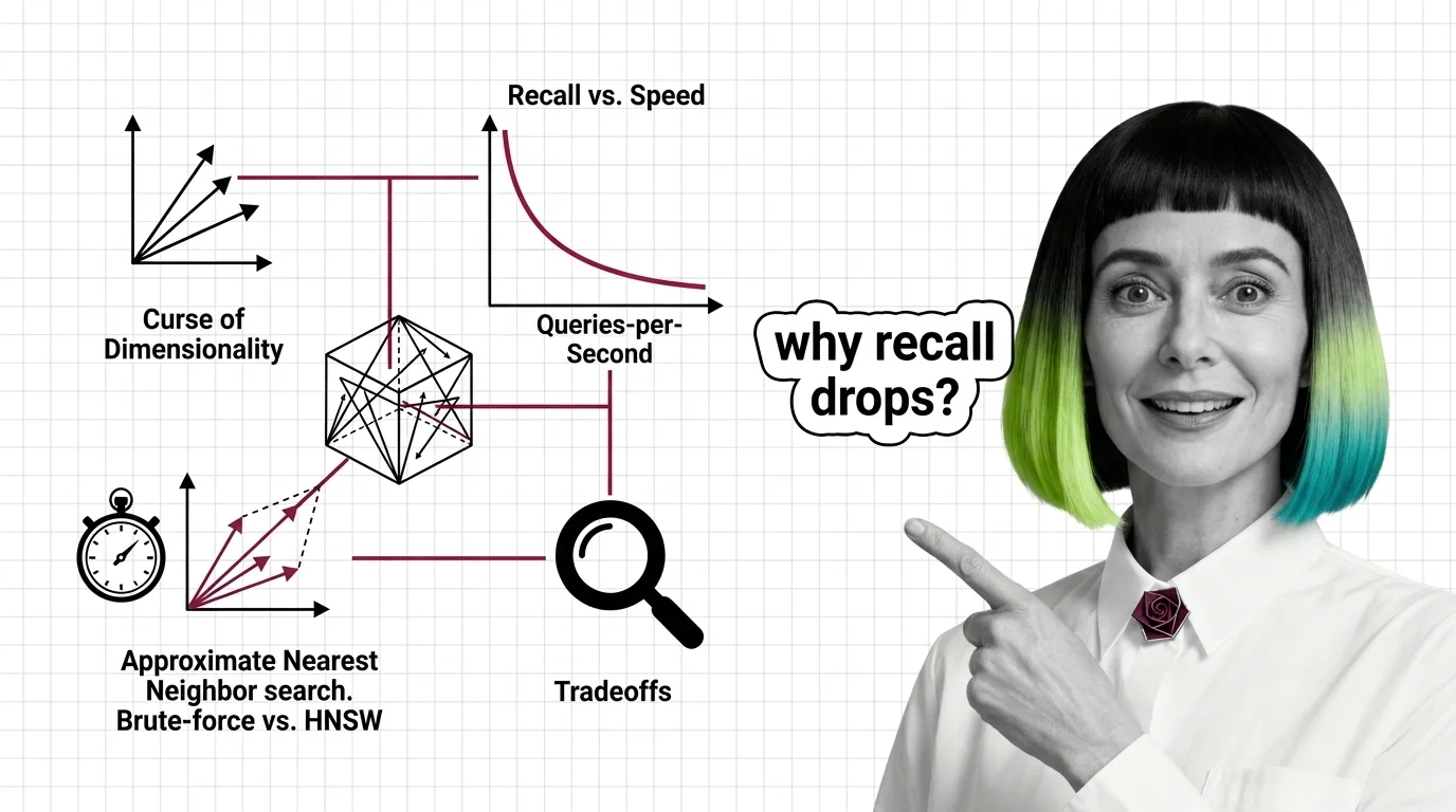 Geometric visualization of distance convergence in high-dimensional vector space with collapsing nearest neighbor boundaries