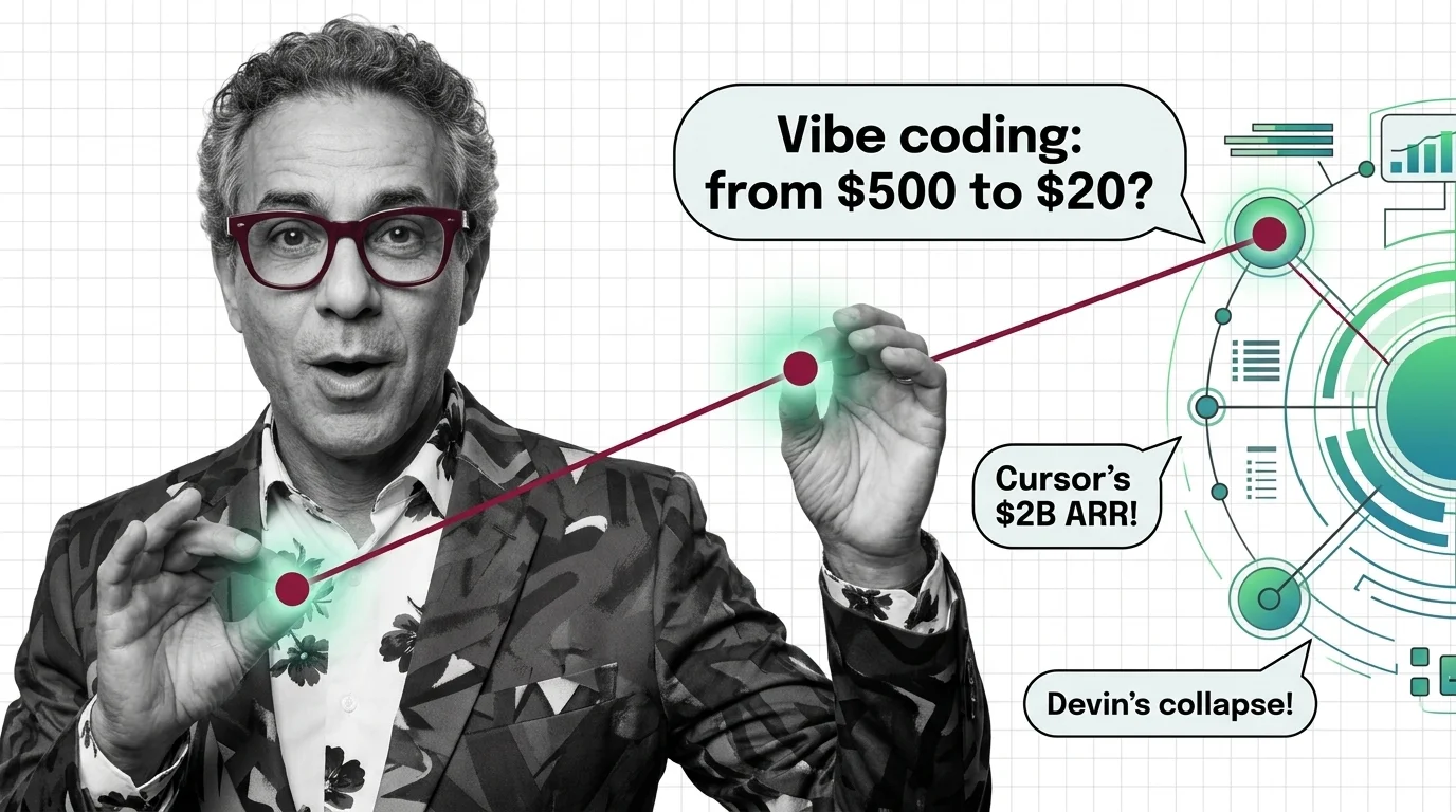 Three market lanes splitting the 2026 vibe coding category — pro IDE, autonomous agent, and app builder