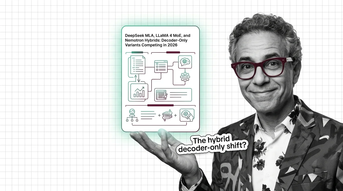 Competing neural architecture branches diverging from a single transformer blueprint
