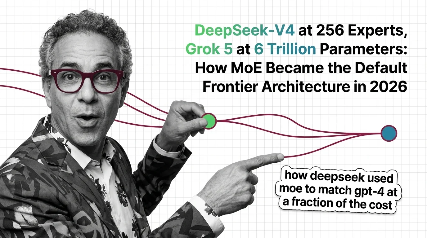 Parallel neural pathways diverging from a central routing node against a dark gradient background