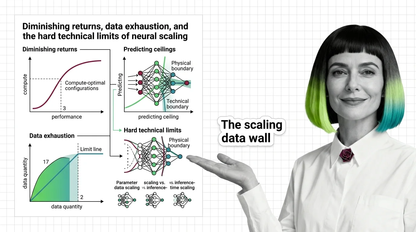 Geometric visualization of power-law curves approaching asymptotic ceilings on a logarithmic grid