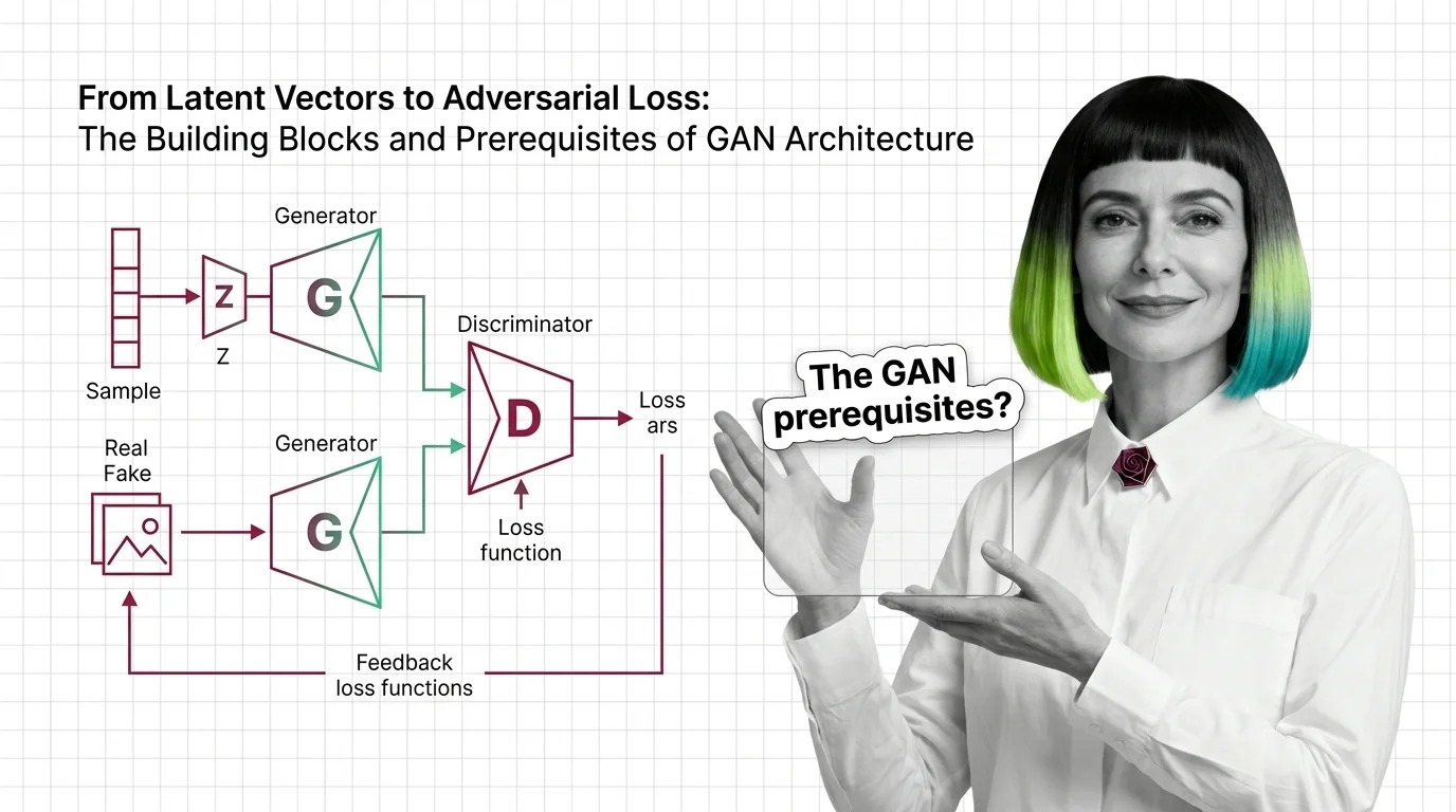 Diagram of two opposing neural networks connected by latent space vectors and adversarial loss signals