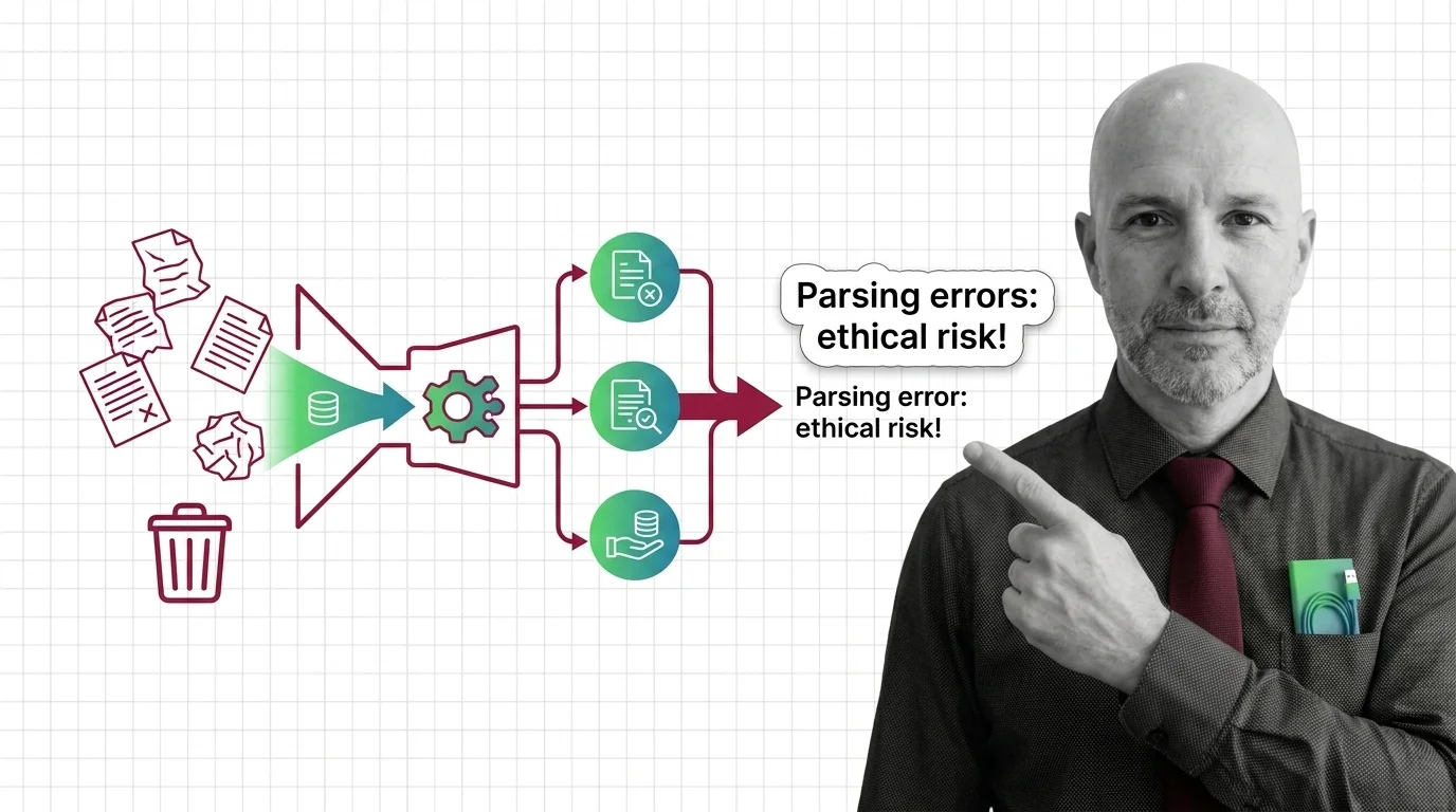 Document parser misreading a legal contract, surfacing retrieval errors that cascade through high-stakes RAG systems