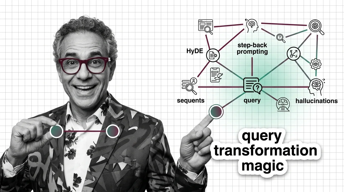 Production RAG pipeline routing queries through HyDE and Step-Back transformation before retrieval and reranking
