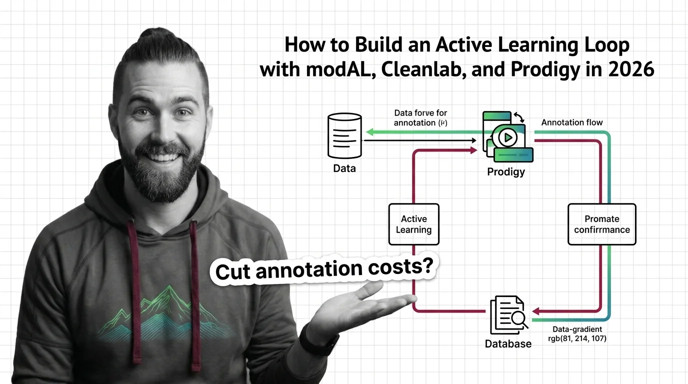 Active learning loop linking query strategy, label-error detection, and human annotation stages for efficient data labeling