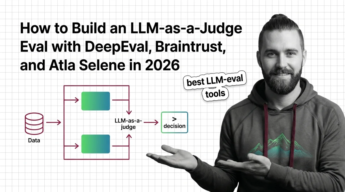 Workflow for building an LLM-as-a-judge eval: rubric, judge model selection, and calibration against human scores