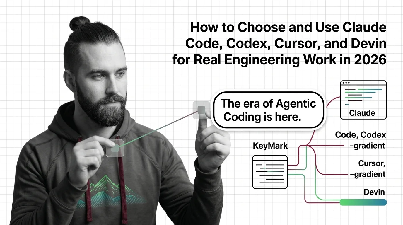 Decision matrix mapping four AI coding agents to interactive, autonomous, and migration workflows