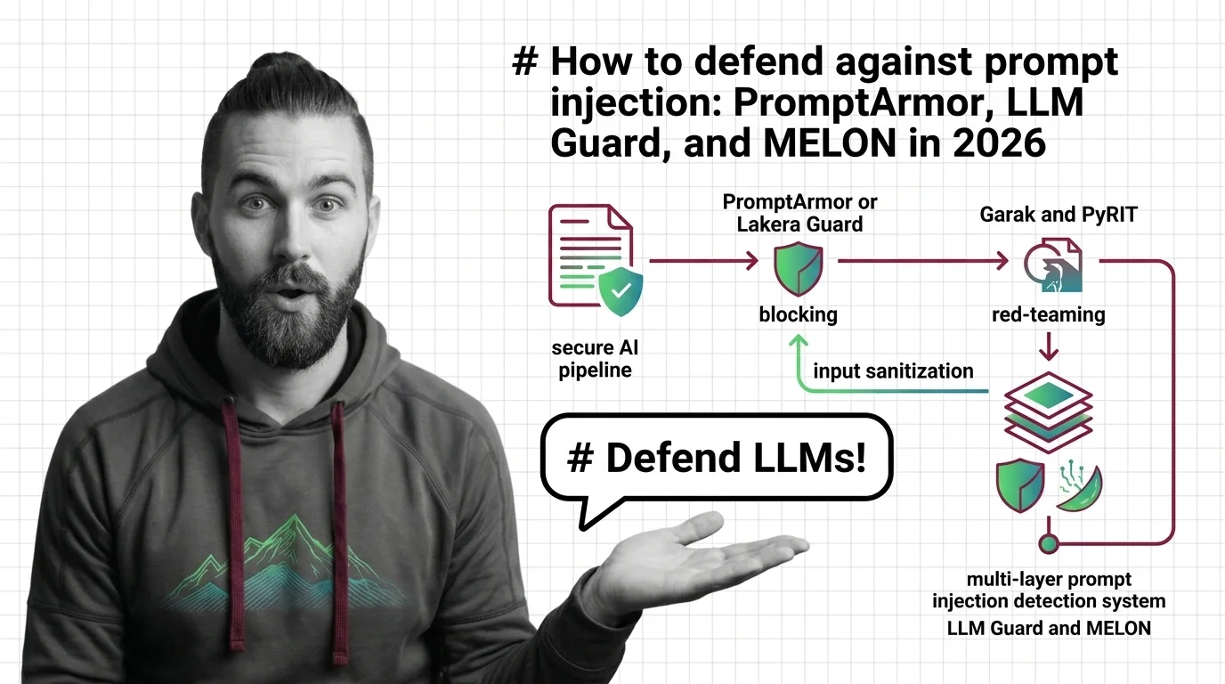 Layered defense framework diagram for AI agent prompt injection — input filtering, trust boundaries, and red-team validation