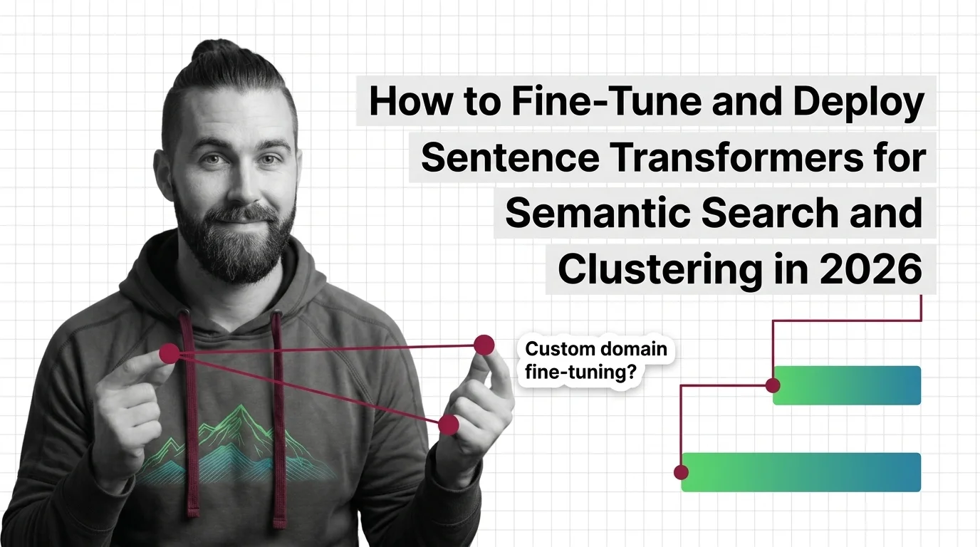 Specification blueprint showing embedding pipeline layers from training data pairs through vector index to search results