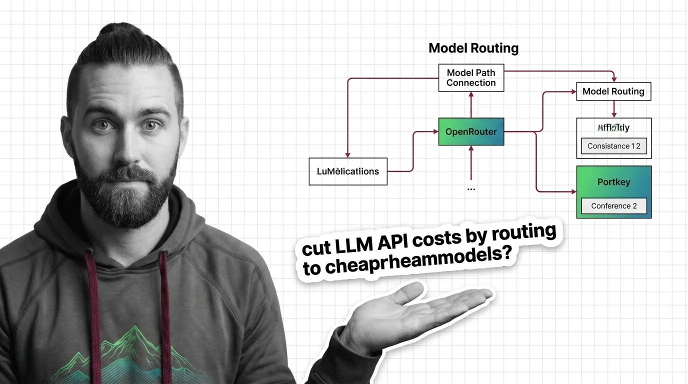 Dashboard showing LLM model routing traffic split across providers with cost and latency metrics