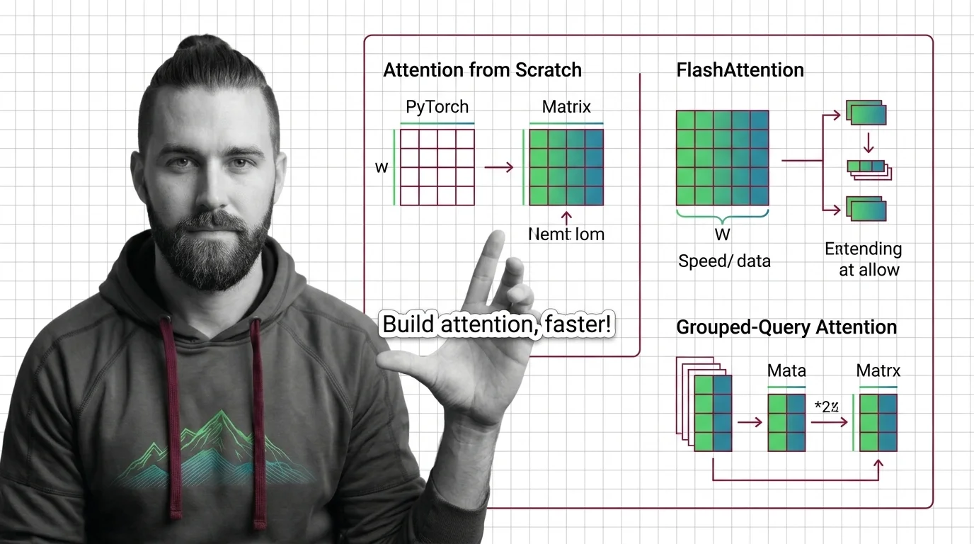 Architectural blueprint of attention matrix computation showing QKV projection layers and optimization pathways