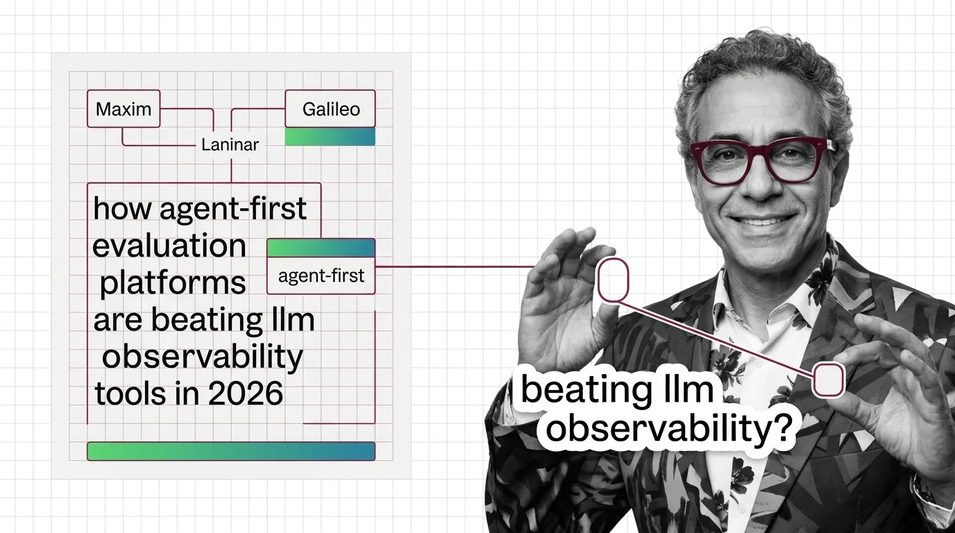 Agent evaluation dashboards split-screen with LLM observability traces showing the trajectory-level scoring divide