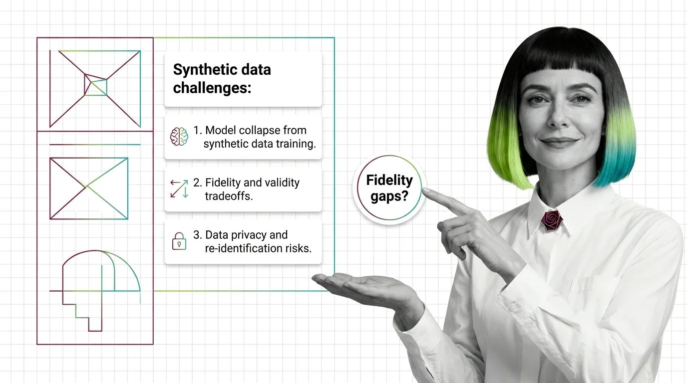 Synthetic data failure modes: vanishing distribution tails, the fidelity-privacy tradeoff, and outlier re-identification risk