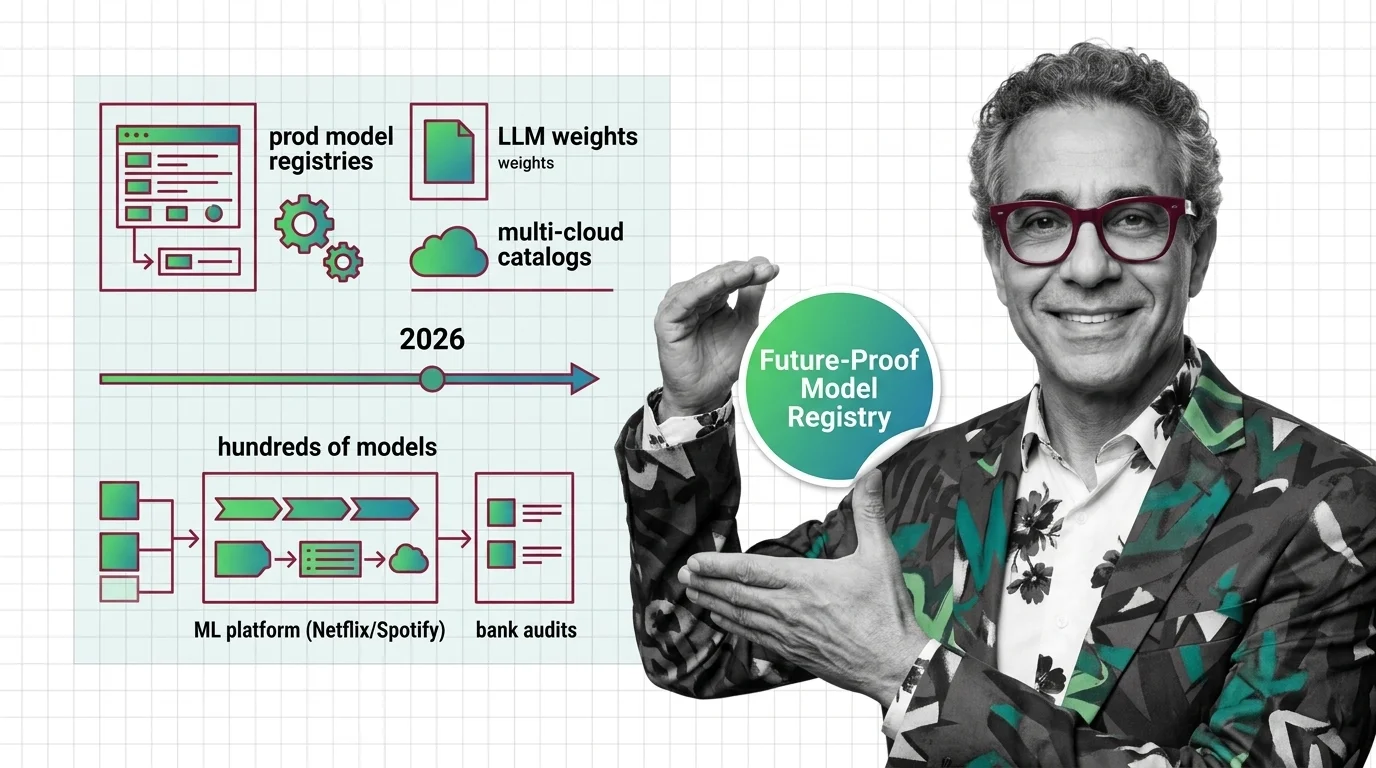 Production model registry architecture split between classical ML pipelines and LLM weight file management in 2026