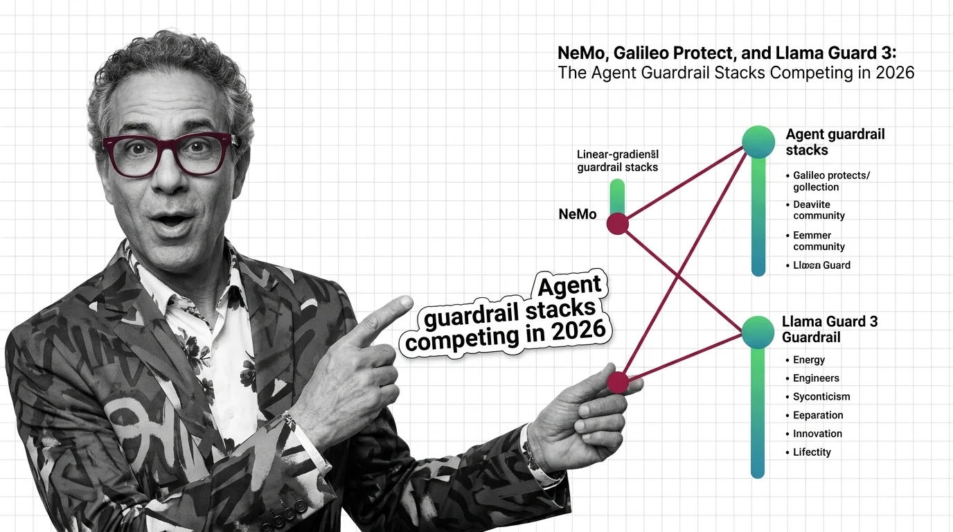 Three agent guardrail stacks — programmable rails, runtime firewalls, open-weight classifiers — converging in 2026 enterprise deployments