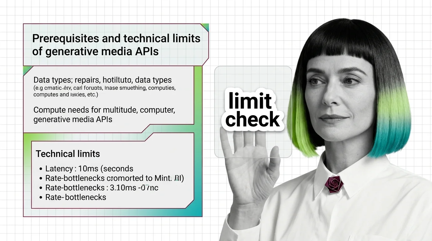 Diagram of asynchronous job queues, webhook retries, and rate limits connecting generative media APIs to client apps
