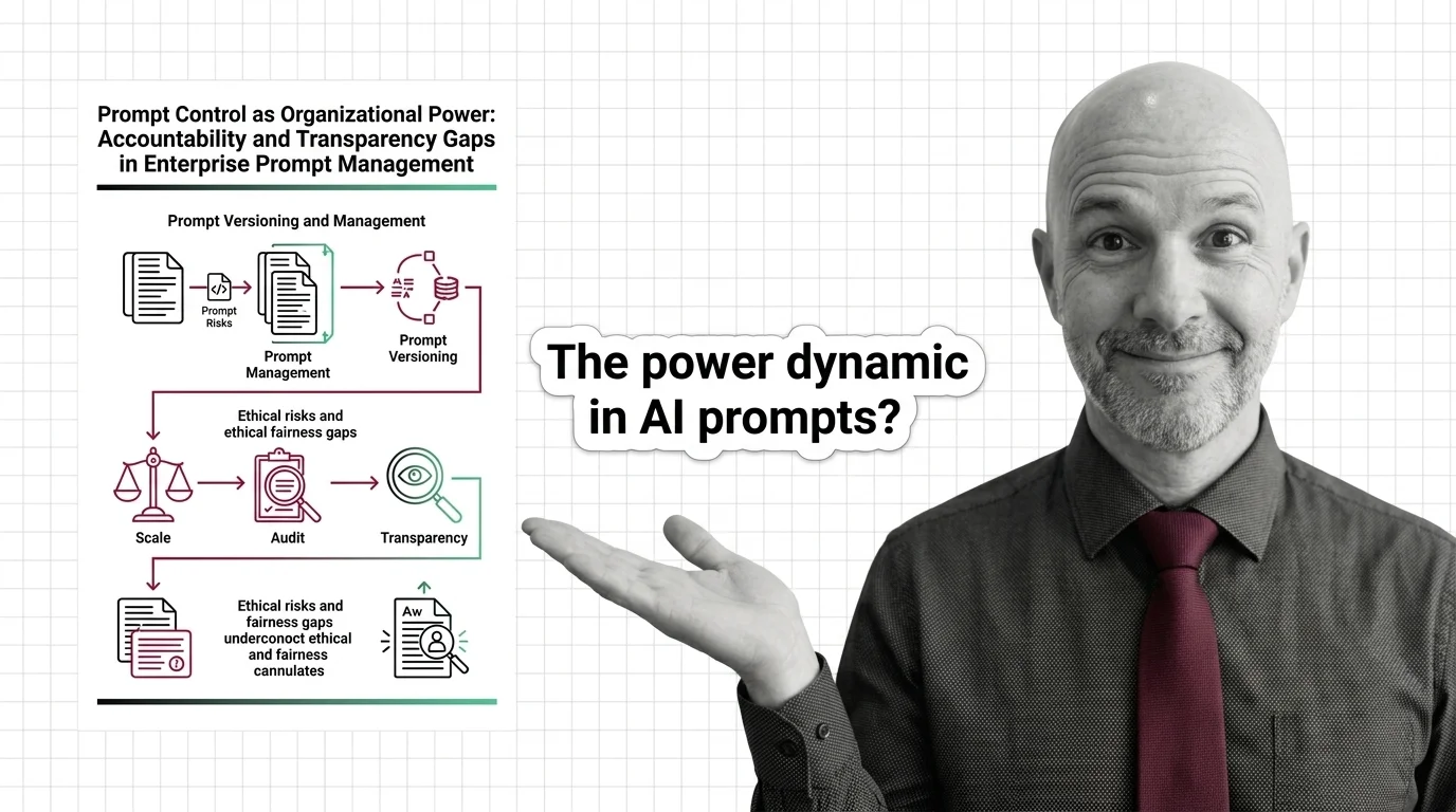 A locked filing cabinet surrounded by flowing AI prompts, representing organizational control over invisible behavioral rules