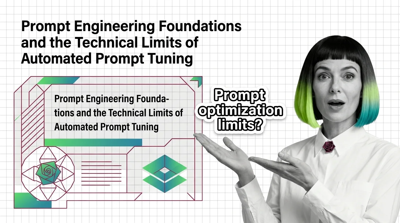 MONA examining a discrete search space of instruction candidates, with geometric boundaries marking the optimizer's ceiling