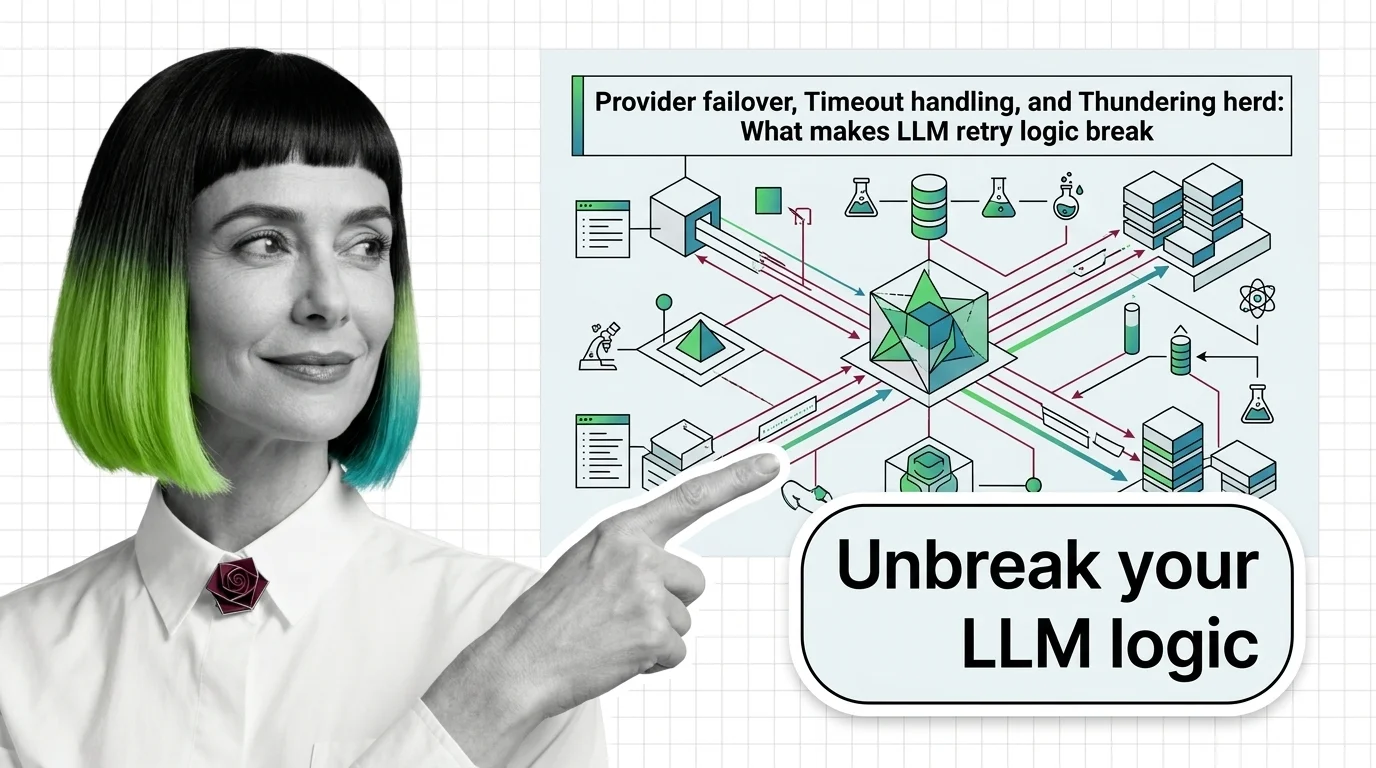 MONA examining a network diagram showing retry storm patterns, circuit breaker states, and thundering herd visualization