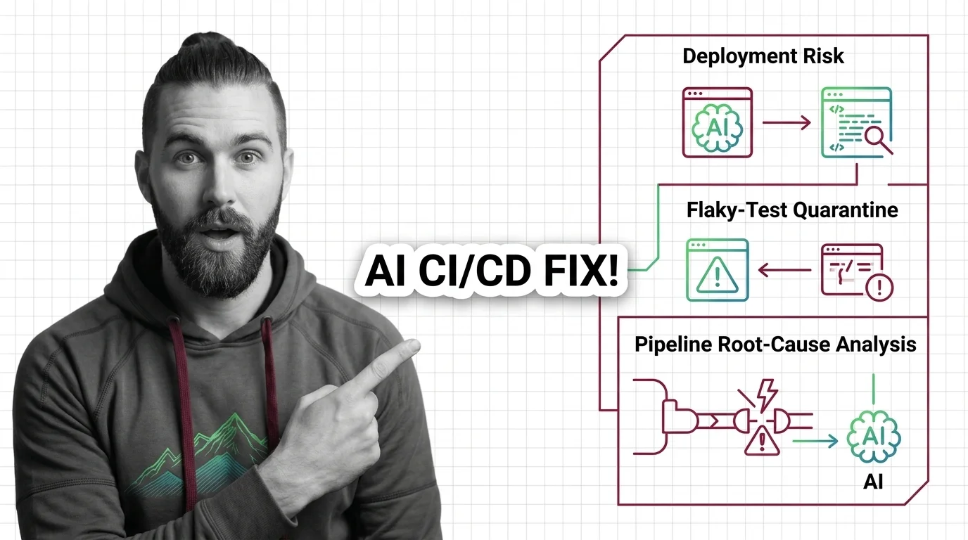 AI gating deployments, quarantining flaky tests, and triaging failed CI/CD pipeline runs