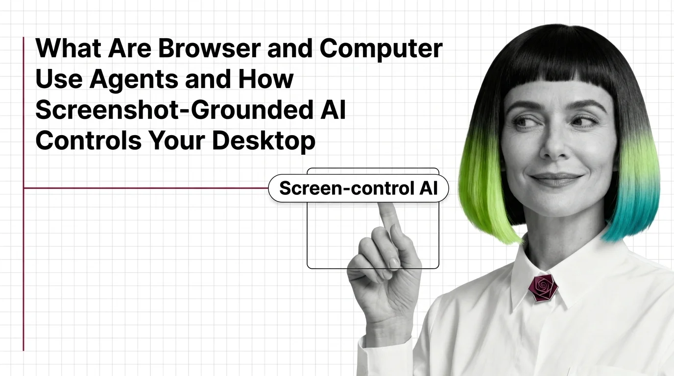 A screenshot-driven agent loop: capture, locate UI elements visually, emit coordinates, click, and repeat on a desktop