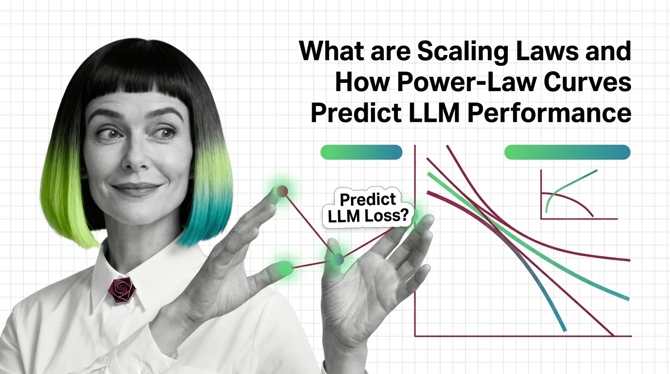 Power-law curves on logarithmic axes showing predictable scaling patterns across neural network model sizes