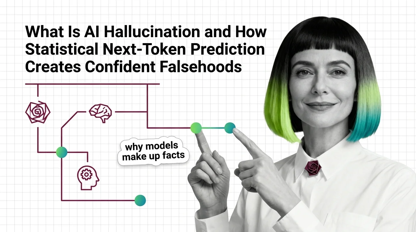 Probability distribution branching into confident but factually diverging output paths from a language model