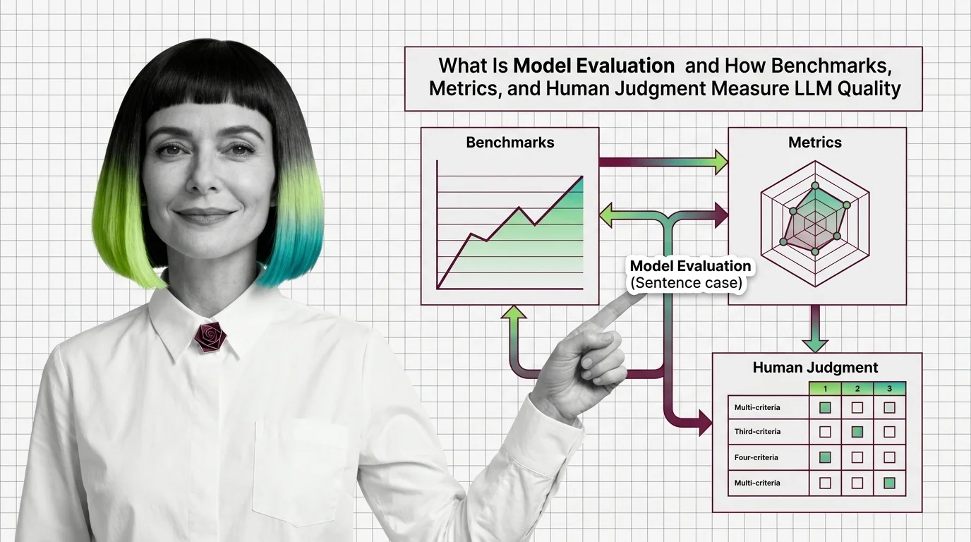 Geometric visualization of benchmark scores converging and diverging across evaluation dimensions