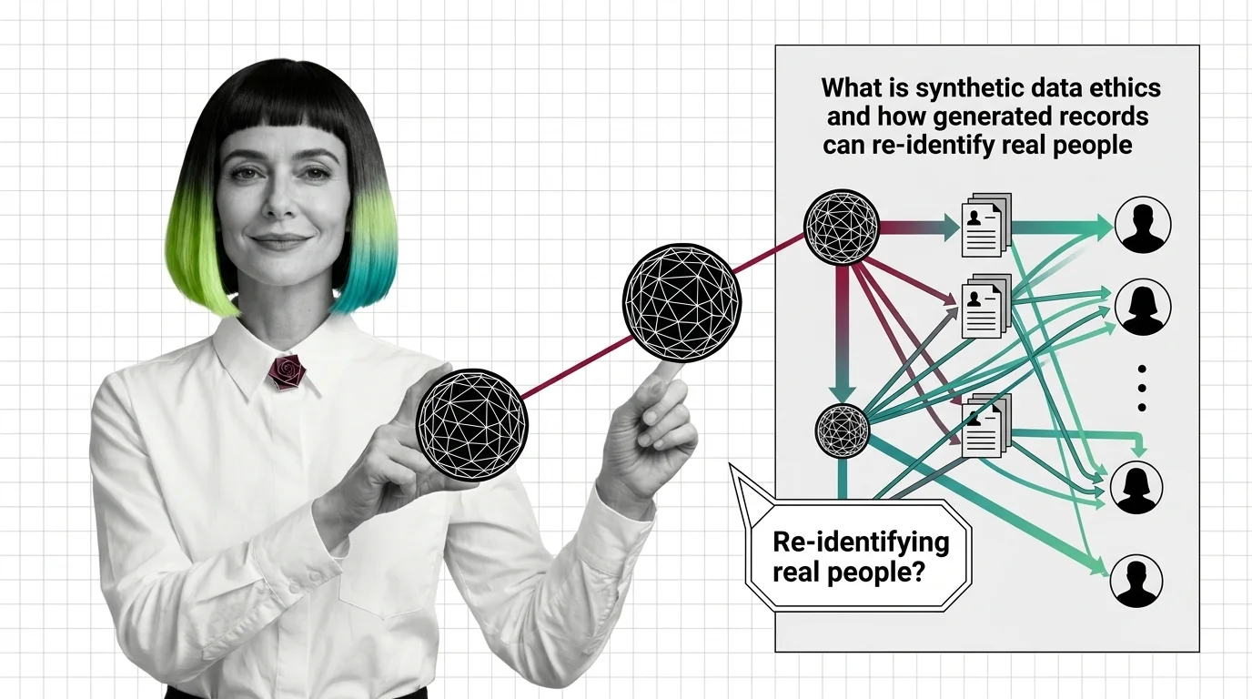 How synthetic data ethics addresses re-identification, bias, and consent risks in machine-generated records