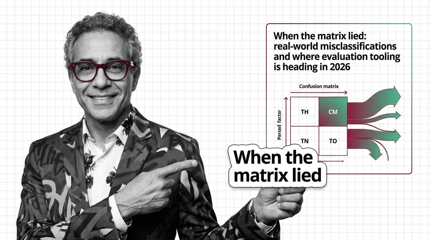 Strategic analyst reviewing overlapping error matrices on a dark dashboard with red and green quadrants